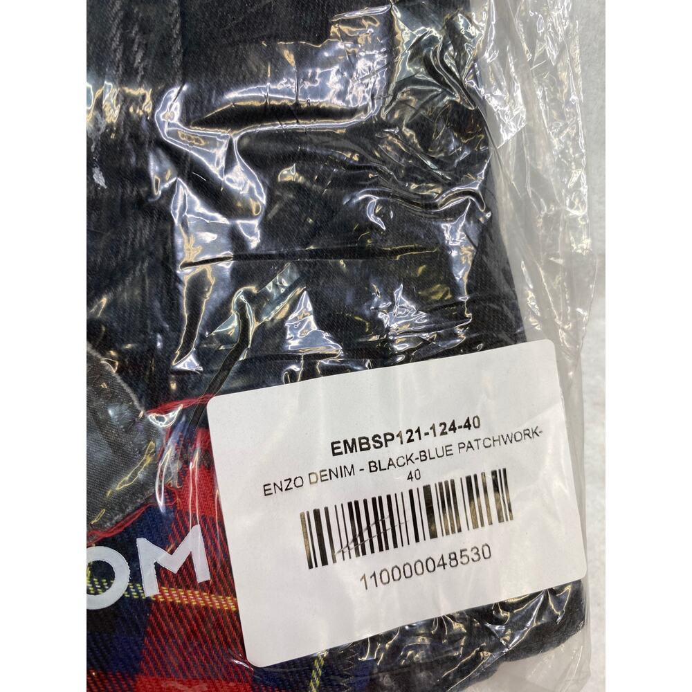 NWT‎ Embellish Denim Enzo Denim, Black/Blue Patchwork, Mens 40, 140$ SOLD OUT! - Picture 5 of 6